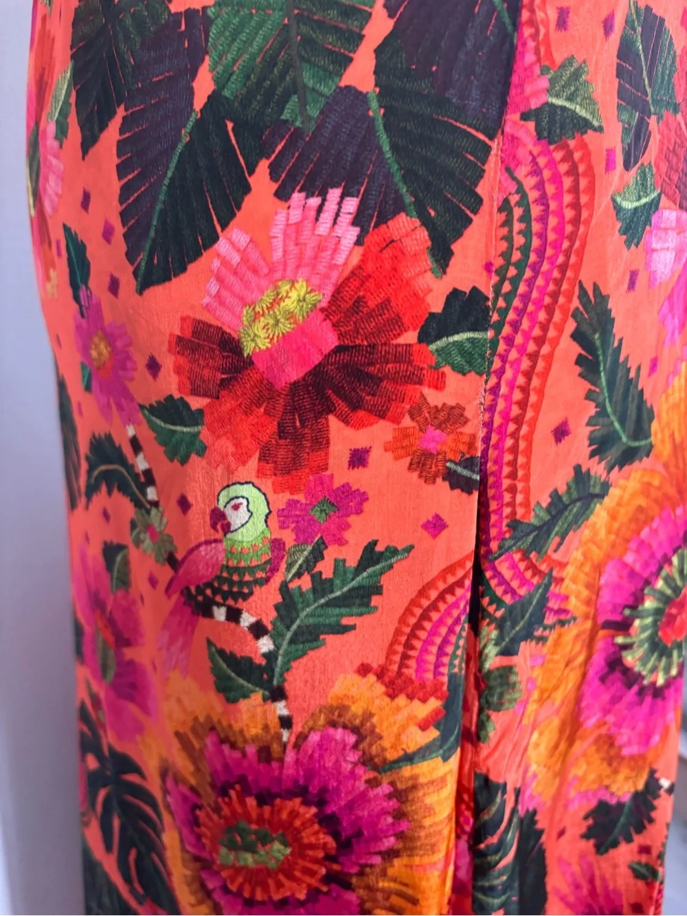 Farm Rio Blooming Garden One Shoulder Maxi Dress Size Medium - Picture 8 of 10